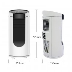 Ventilateur de refroidissement à oscillation automatique avec panneau de boutons intelligent