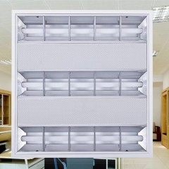 Plafonnier à grille en aluminium LED lumière style encastré Mat 60*60cm