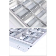 Plafonnier à grille en aluminium LED lumière style encastré Mat 60*60cm