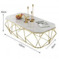 Table basse en marbre et fer