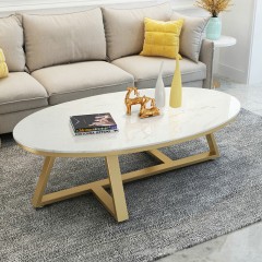 Table basse ovale en marbre