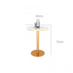 Table à manger en marbre et fauteuil avec support en fer forgé