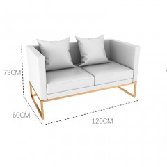 Table à manger en marbre et fauteuil avec support en fer forgé