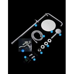 Douche en acier inoxydable