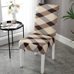 Chaise de salle à manger avec housse et sangle élastique