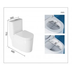 WC silencieuses à économie d'eau à siphon ultra-tourbillonnant