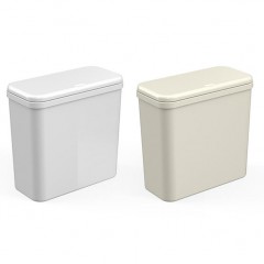 Poubelle en plastique ouverture par pression rectangulaire