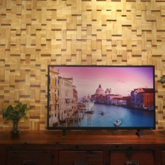 Autocollant 3D  mural en  bois et caoutchouc