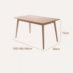 Table de salle à manger et chaises en bois de chêne