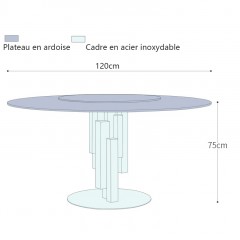 Table à manger et chaise avec plateau tournant