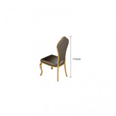 Table de salle à manger et chaises avec cadre en acier inoxydable
