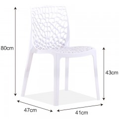 Chaise en plastique maille antidérapante