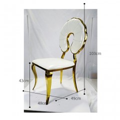 Chaise de salle à manger en éponge et acier inoxydable