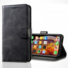 Étui en cuir véritable pour IPhone Style portefeuille Coque de protection