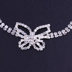 Bracelet de cheville en alliage pour femmes avec accessoires papillon