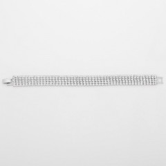 Bracelet en alliage avec strass artificiel pour femmes