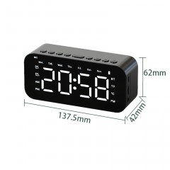 Haut-parleur Bluetooth sans fil Portable LED Affichage Temps avec Interface de carte TF