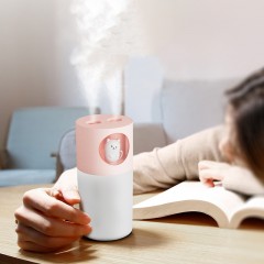 Humidificateur double spray USB voiture ourson avec lumière et  chronométrage