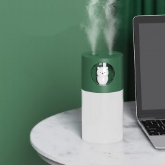 Humidificateur double spray USB voiture ourson avec lumière et  chronométrage