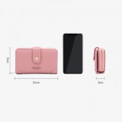 PFY Élégant Dames Portefeuilles Court avec Poche Zippée Multi Slots Porte-Cartes Porte Monnaie pour Femme