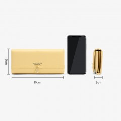 Portefeuille en cuir artificiel PU pour femme