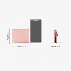 Portefeuille en cuir artificiel PU pour femme