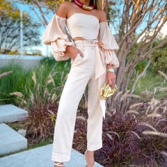 Ensemble 2 pcs top à manches longues + pantalon