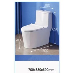 WC  monobloc silencieuse et économe en eau à siphon ultra-tourbillonnant