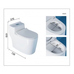 WC silencieuses à économie d'eau à siphon ultra-tourbillonnant
