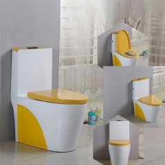 WC en céramique avec chasse d'eau tourbillonnante