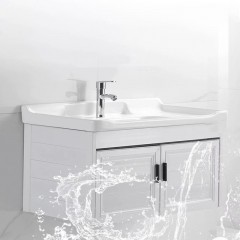 Armoire miroir + cabinet de toilette en céramique en aluminium armoire de salle de bain