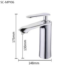 Robinet de lavabo entièrement en cuivre