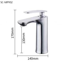 Robinet de lavabo entièrement en cuivre