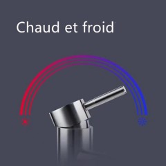 Robinet en acier inoxydable à double contrôle froid et chaud