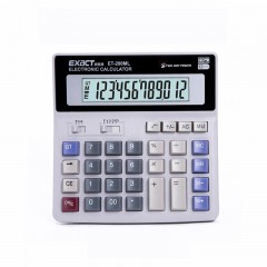 EXACT Calculatrice solaire à 12 chiffres grand écran