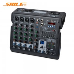 Console de mixage audio professionnel 6 canaux avec fonction d'enregistrement