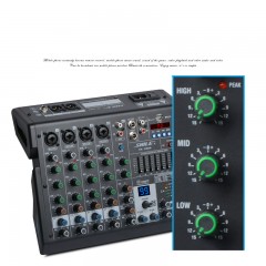 Console de mixage audio professionnel 6 canaux avec fonction d'enregistrement