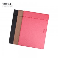 Pochette de dossier en cuir avec magnétique fermoir Noir