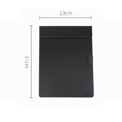 Pochette de dossier en cuir avec magnétique fermoir Noir