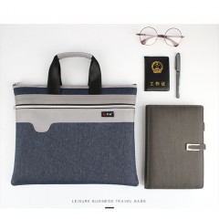 Sac à documents portable avec fermeture zippé Oxford Canvas