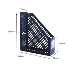 Classeur magazine papiers A4 de bureau en plastique noir 246 * 80 * 113 mm