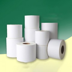 Etiquette autocollant papier couché bobine
