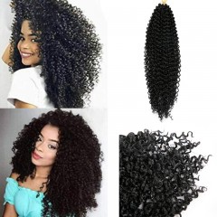 Perruque de cheveux synthétique 18 pouces bouclés sans dentelle