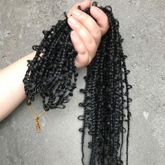 Mèche cheveux tressé noir en Fibre de haute température 24 pouces