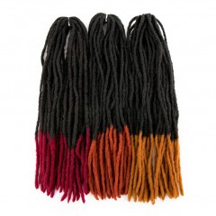 Mèche dreadlock 20 pouces crochet cheveux en fibre de haute température
