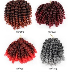 Extension de cheveux bouclée en fibre synthétiques