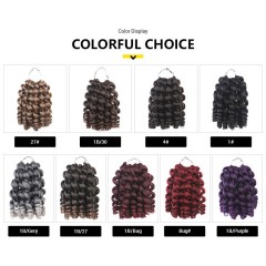 Extension de cheveux bouclée en fibre synthétiques