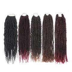 Extension de cheveux 14/18 pouces dreadlocks en fibre synthétique de basse température