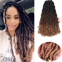 Extensions de cheveux synthétiques style faux locs en fibre basse température 18 pouces