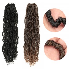 Cheveux synthétiques faux locs en fibre basse température  20 pouces